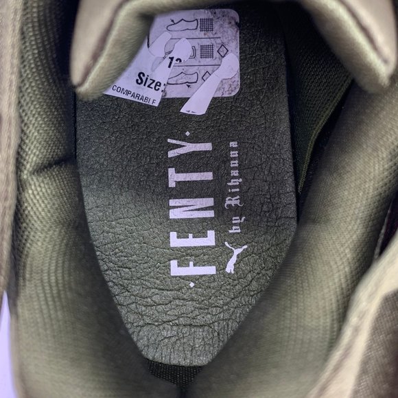 Women's Puma Fenty Rihanna Bow Olive - Picture 8 of 9